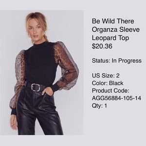 Leopard sleeve top